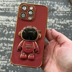 Cute pink astronaut I-phone 14 pro max case